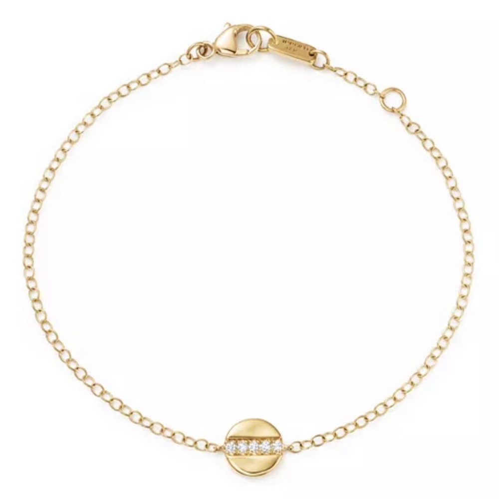 IPPOLITA 18K/750 YG  Senso™ Mini Disc Bracelet +5 high quality Diamonds ITALY